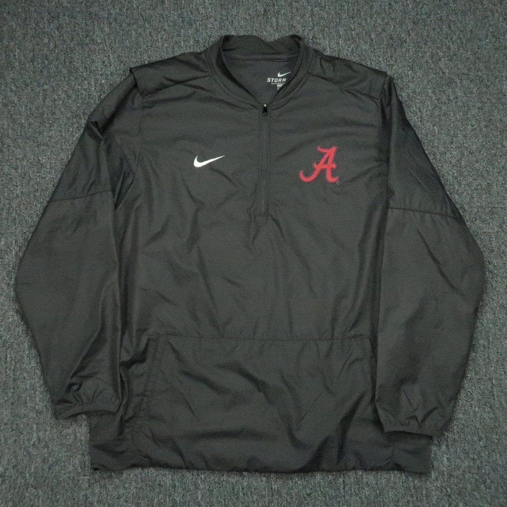 Alabama Crimson Tide Jacket Mens XL Black Half Zip Nike Storm Fit Pullover